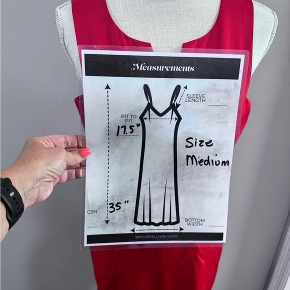 NWT Moi Red Sleeveless Sheath Dress Square Neck Mini. Size M - Picture 6 of 6